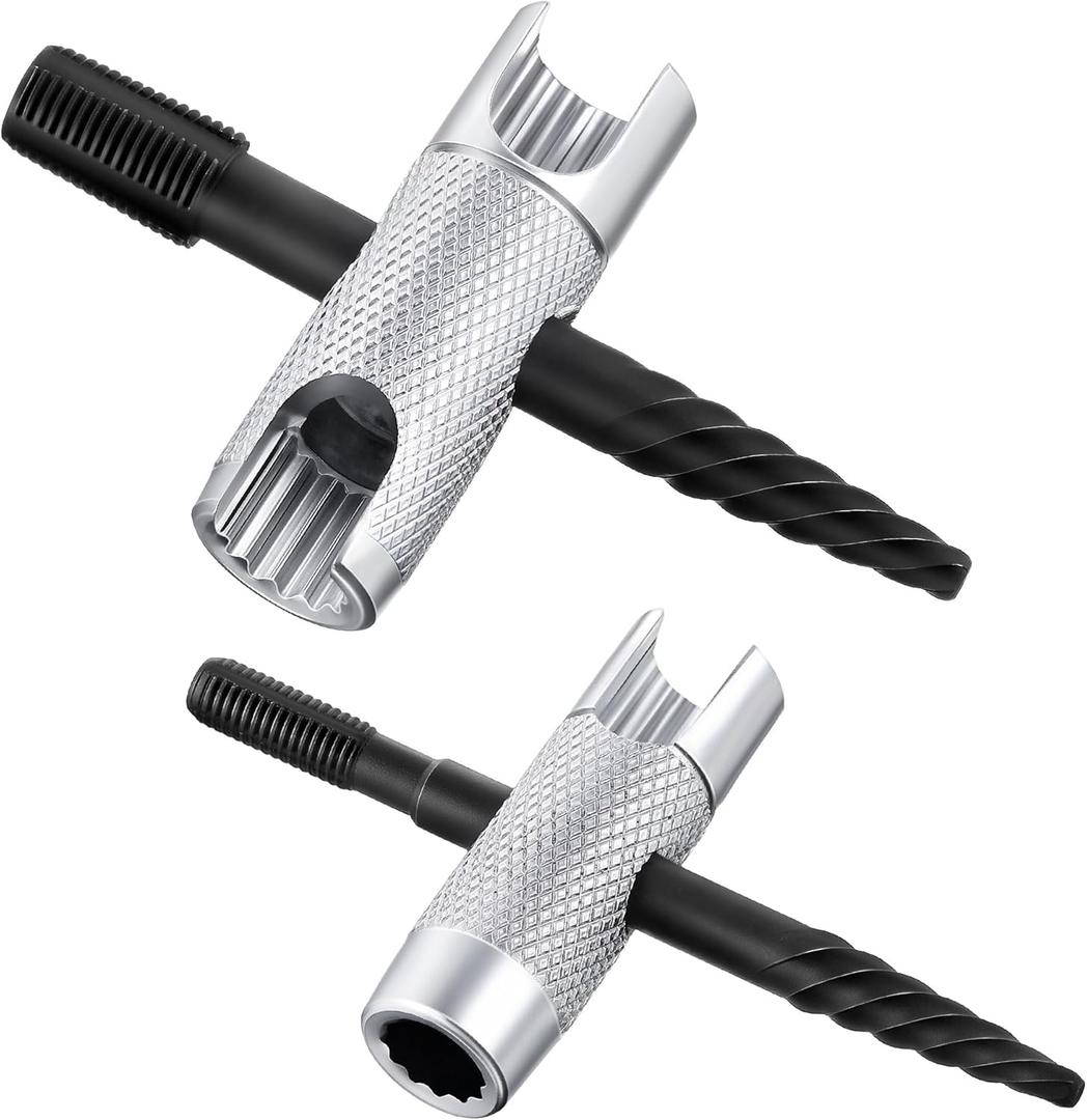 Feekoon Grease Zerk Fitting Tool All in One Grease Fittings Assortment with Removal Tool Fit 1/4"-28 SAE, 1/8"-NPT, M10x1 M8x1 and Hex Size 3/8" 5/16" 7/16" for Install, Remove, Rethread