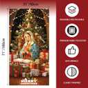 4 x Christmas Door Cover,Christmas Door Decorations Xmas Banner Decorative Front Porch Banners Decoration and Supplies for Home House Party Room Office Decor-71  35 inches (Multicolour-Virgin Mary)