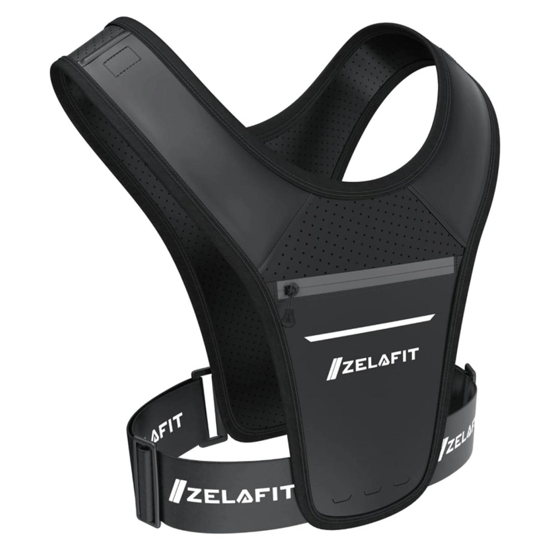 ZelaFit Running Phone Holder Vest for Women & Men – Lightweight Running Gear and Everyday Running Essentials – Chest Rig Phone Holder for Running (Black)