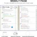 3 x 2026 Planner, Weekly and Monthly Calendar Planner, January 2026 - December 2026, Hardcover 2026 Calendar Book with Tabs For Women & Men, Inner Pocket, Spiral Bound, Perfect for Office Home School Supplies - A5 (6.3" x 8.5"), Purple