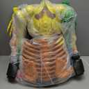 JOYIN 5.6 FT Halloween Posable Life Size Skeleton, Full Body Realistic Bones with Movable Joints, Rainbow Color Giant Skeletons for Halloween Decoration Outdoor, Haunted House Prop, Spooky Scene Party