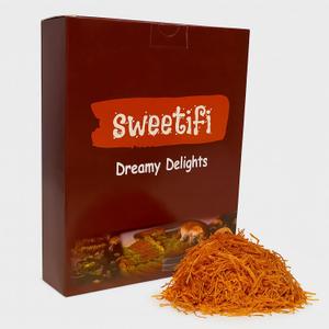 Sweetifi Kataifi Roasted Shredded Fillo Dough, Dried Chopped and Baked Kataifi for Dubai Chocolate, Authentic Roasted Kataifi Pastry for Desserts and Sweet Treats (200gr(7oz)) (EXP 12/24/26)