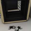 WAYUTO 5 in 1 PU Leather Seating Cube with Swivel Casters Stackable Sofa Chair Stool Nesting Ottoman Stool Movable Footstool Dressing Chair for Living Room Bedroom(White,Large)