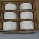 LE TAUCI Ramekins 6 OZ, Ceramic Souffle Dishes, Oven Safe Custard Cups for Baking, Creme Brulee, Pudding, Dessert, Microwave & Dishwasher Safe, Set of 6, White