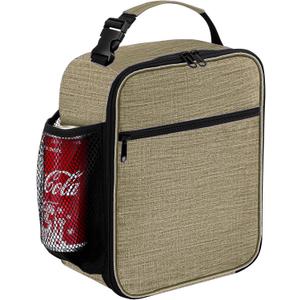 Lunch Box for Men - Reusable Lunch Bag Men Adult Women- Insulated Small LunchBox (Beige)