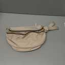 FEIBOON Spacious Nylon Crossbody Bag Bum Bag Handbags Wallets Purses Trendy Shoulder Bag for Women (Beige)