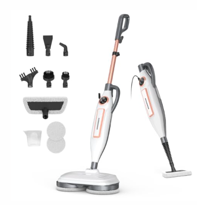 DEVOAC Scrubbing Steam Mop For Hardwood Floors