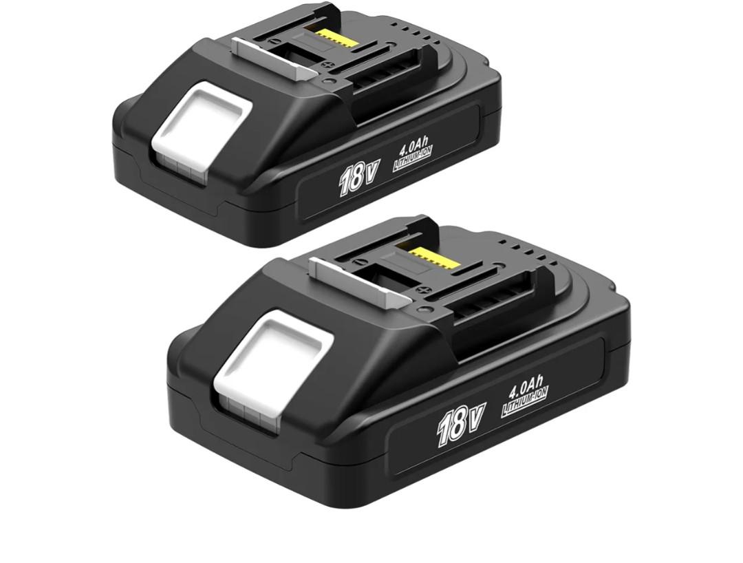 Worthmah 2 Pack 4000 mAh 18 Volt Battery Replace for Makita 18V Lithium Ion Battery BL1840B BL1815 BL1850B BL1860B, Compatible with makita 18v Charger and Cordless Power Tools