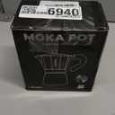 Mongdio Stovetop Espresso Maker Moka Pot, Cuban Coffee Maker Stove top coffee maker Moka Italian Espresso Greca Coffee Maker Brewer Percolator, 6 Espresso Cups, 10 oz - Black