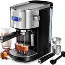 COWSAR Commercial-Grade Espresso Machine, 20Bar High Pressure Compact Coffee Maker with Milk Frother Steam Wand. Equipped with 45oz Detachable Water Tank, Ideal for Brewing Cappuccino (EXP 08/22/35)