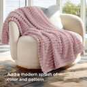 Bedsure GentleSoft Pink Fleece Blanket for Couch - Cozy Soft Blankets for Women, Cute Small Throws for Girls, Pink Decor Gifts for Home Room Office, 50x60 Inches