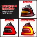 4-PIN Rear Tail Light Assembly Compatible With 2019-2024 Tesla Model Y Rear Passenger Side Brake Outer LED Tail Lamp Replaces# 1502087-00-D