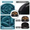 2 Pack Slow Feeder Dog Bowls for Healthy Eating, Non-Slip and Anti-Choking Design, Reduces Bloating & Overeating for Small Dogs, Easy to Clean (Black and Navy Blue)