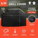 Mr. Bar-B-Q Universal Fit Grill Cover, Waterproof, Weather Resistant, Anti-UV (60" L x 20" W x 45" H)
