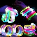 20 Pcs Glow Sticks LED Bracelets, Glow in the Dark Party Supplies for Kids/Adults, Flashing Light up Toys Goodie Bags Stuffers, Christmas Neon Accessories Carnival Birthday Concert Party Favors