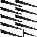 10 Pack Adjustable Shelf Brackets for Double Track System Closet Organization Heavy Duty Wire Shelf Brackets (Black,16.5 Inches)