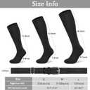 YSense Knee High Baseball Socks for Youth, Softball Soccer Calf Tube Socks & Belt Combo Set for Boys Girls Women Men Sports (Black) Small