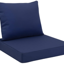 Favoyard Outdoor Seat Cushion Set 24 x 24 Inch Waterproof & Fade Resistant Patio Furniture Cushions with Removable Cover, Handle and Adjustable Straps for Chair Sofa Couch
