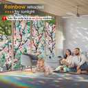 3 x Rainbow Window Privacy Film Decorative, 3D Decals Stained Glass Clings, Static Cling Sticker, Suncatcher Windows Cover Tint for Home, 17.5 Inch x 78.74 Inch