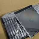 25 Pieces Clear CD Jewel Cases, 10.4 mm Standard Single CD DVD Storage Case with Assembled Black Tray, Plastic Discs Protective Covers for CD Collection Organization