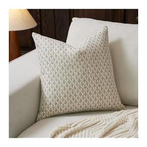 FIOUOVO 20x20 Pillow Covers, 100% Cotton, Beige, Neutral, Set of 1, Natural Cotton, STL001