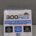 300 Pcs Cotter Pins Assortment Kit - 7 Sizes Hitch Pin Clips 304 Stainless Steel R Clips , Kotter Pin Clips for Trailer Hitch, Lawn Mower, Automotive