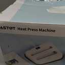AST&T Heat Press Machine 12" x 10" Portable & Easy Heat Press for T-Shirts, Pillows, Tote Bags & More White (Heat Press Blue)