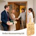 Jucoan 2 Pack Bamboo Cheese Board with Handles, 16 x 8.5 Inch Bamboo Wood Cutting Board Chopping Boards for Pizza, Bread, Cheese, Charcuterie, Fruit, Vegetables, New Home Housewarming Gift