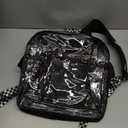 PAMANO Clear Backpack Transparent Heavy Duty Bookbag See Through Bag for College Work Travel Security, Black XL