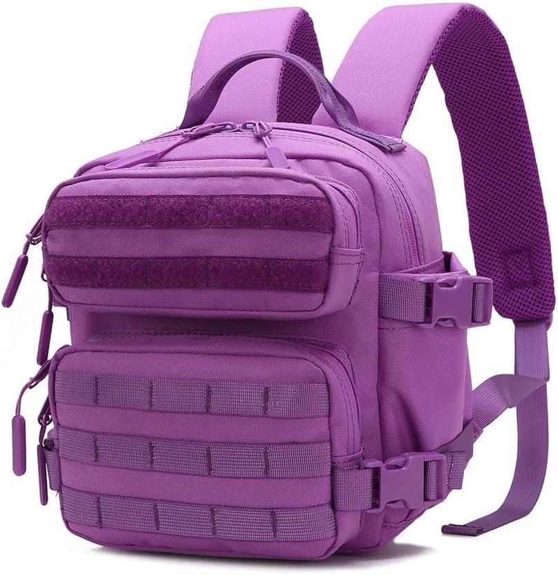 FLWVOG 9L Mini Backpack for Men and Women, Small Backpack for Gym Hiking Travel Sports Running (Purple)
