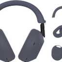 3-Pack Soft Silicone Case Covers for Sony WH-1000XM6 Headphones  Anti-Scratch, Sweat-Resistant Ear Pad, Headband & Ear Cup Covers, Washable Accessories Blue