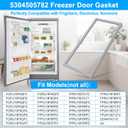 UPGRADED 5304505782 Freezer Door Gasket Compatible with Frigidaire Refrigerator Door Gasket 216522370 FPRU19F8RFC FPUH19D7LF1 FPRH19D7LF1 Freezer Door Seal For Electrolux Fridge Door Gasket Seal