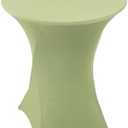 Balsa Circle At 2 F Sage Green Stretchable Spandex High Top Cocktail Table Cover Linens Wedding Party Events Decorations, Pack 2