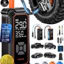 OlarHike Cordless Tire Inflator Portable Air Compressor, 150PSI Dual Power_6000mAh & 12V DC, Air Pump for Car Tires, Bike, Motorcycle, with LED & Digital Pressure Gauge, Gifts for Men & Women (6000mah with Cable (Car&SUV&Light Pickup))