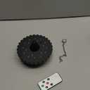 Disco Ball Motor Rotating with Light: Rechargeable Disco Ball Spinner with Remote Adjustable Speed  18 RGBW LED Light for Wedding Party Decor