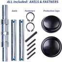 CRWON PTH50 Pallet Jack Wheel Replacement Kit Set Complete