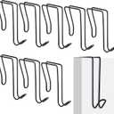 Oudain 8 Pack Wire Cubicle Hooks for Coat Wall Panel Over Cubicle Hanger Accessories for Office Partition Door Picture (Black)
