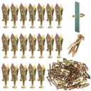 200Pcs Self Drilling Drywall Anchors with Screws Kit, 100Pcs M12x30mm Sheetrock Anchors with 100Pcs M4x30mm Screws, No Drill Needed, Hold 66LB for Wall Hanging