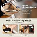 JUNSPOW Cat Desk Bed - One-Click Folding, Sunken Design & Space-Saving Semi-Circular Cat Bed, Mesh Cover Material, Suitable for Various Desktops-Maximum Hold Up to 40lb