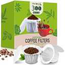 VIVI SKY K cup Coffee Paper Filters with Lid Disposable for Keurig, Fits All Keurig Single Serve Filter Brands (White with Lid, 300)