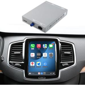 Full Screen Wireless Carplay & Android Auto Module for Volvo XC90/XC60/XC40/S90/S60/V60/V90 2016-2022 Carplay Retrofit Kit Sensus Upgrade Seamless Connectivity Support Original Camera/SWC/Microphone