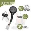 4-Pin Ignition Switch Kit with 2 Keys Compatible with AGT H15R DHKG-H15 Mini Excavator