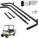 10L0L Golf Cart Front Roof Strut Brackets for Club Car DS (84-99) with Steel Screw Bushings Repair Kit, Heavy Duty Strut Support Reinforcement Repair