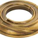 Renovators Supply Manufacturing Escutcheon Plate 3.88 in OD Escutcheon 1.5 in IPS Antique Gold Finish Aluminum Radiator Flange