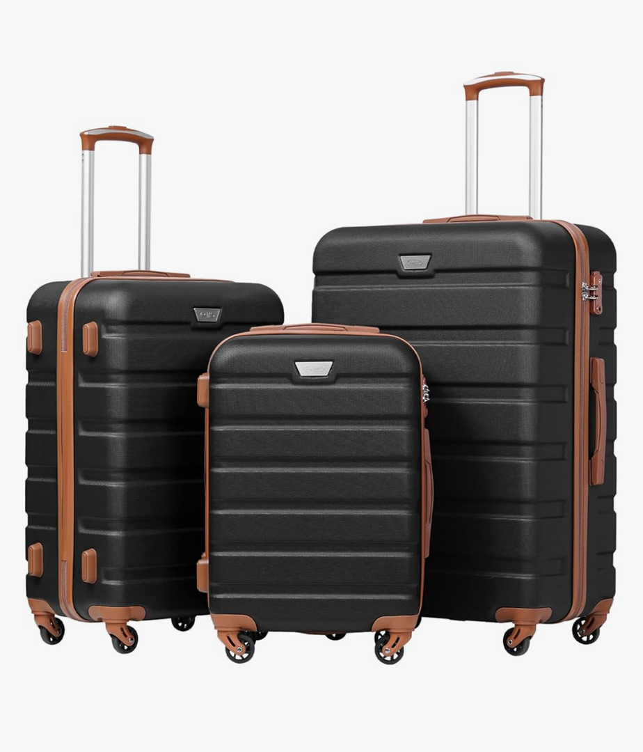 Coolife Luggage 3 Piece Set Suitcase Spinner Hardshell Lightweight TSA Lock