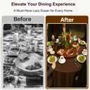 31.5 in Large Wooden Lazy Susan Turntable Silent Rotating Tabletop Tray
