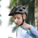 Kids Bike Helmet, Adjustable for Youth Toddler Boys & Girls, Child Helmets with Visor for Skating Cycling Scooter (Black, S: 48-54 cm / 18.9"-21.3")