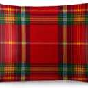 Red and Green Buffalo Plaid Check Pillowcases 20x26 Inch Standard Double Sided Merry Christmas Pillow Case Xmas Winter New Year Sleeping Throw Pillow Covers for Bedroom Decor