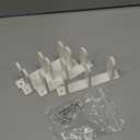 4 Pack Siding Closet Door Floor Guide-Universal ABS Sliding Door Bottom Guide Fit for 1-3/8" Thick Door-White Closet Door Guides for Cabinet Floor with Screws