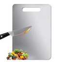 100% Pure Titanium Cutting Board - 15x11 Inch Non-Slip Kitchen Chopping Board, Dishwasher Safe, Scratch Resistant, Easy to Clean, Durable & Hygienic for Meat, Vegetables, and Fruits